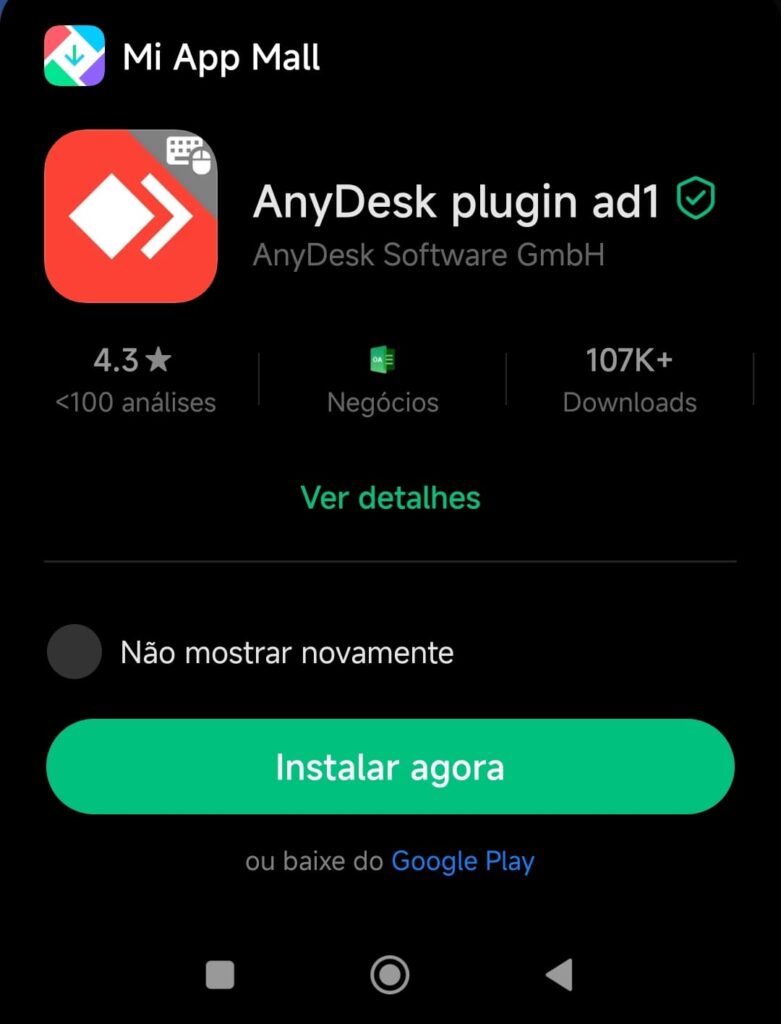 baixar plugin do anydesk no celular